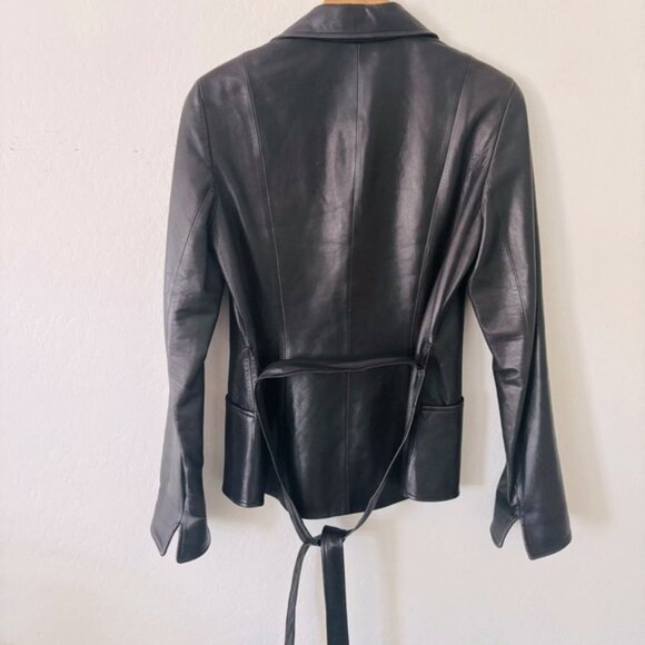 Lafayette 148 Brown Lambskin Leather Jacket - Picture 9 of 10